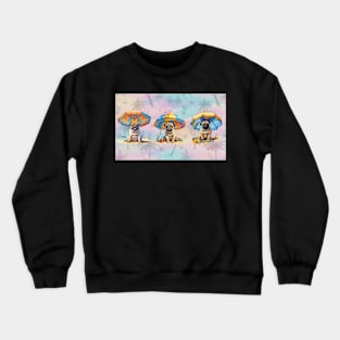 Cute Pugs on a Mug Beach Umbrellas Mug - Mask - Hat Crewneck Sweatshirt